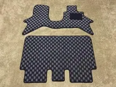 サンバー/ディアス ワゴン/バン AT フロアマット チェック黄黒 日本産 