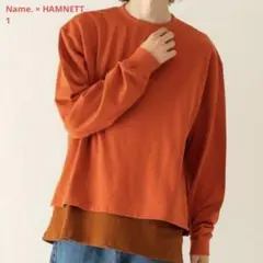 Name. × HAMNETT 別注 レイヤードスウェット オレンジ サイズ1のサムネイル