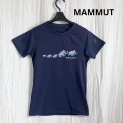 【美品】MAMMUT マムート マンモスロゴ Tシャツ ネイビー　レディース　Mのサムネイル