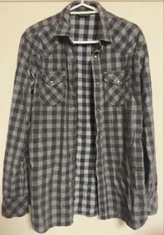 Diesel ブラック・グレー チェック 長袖シャツ