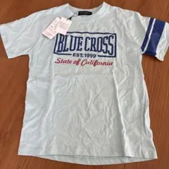 新品タグ付きBLUE CROSS 150 サックス ロゴプリント男の子 女の子のサムネイル