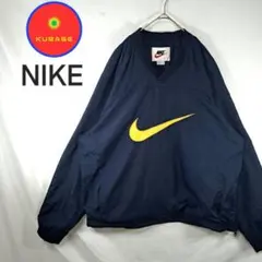 【美品】NIKE　ナイロンプルオーバー　ビックロゴ　90s　銀タグ　ナイキ