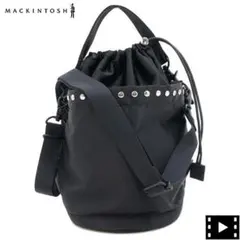 MACKINTOSH スタッズ 巾着 ショルダーバッグ ブラックのサムネイル