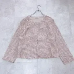 美品♡ピンクハウス】ゴージャス 総ピコフリル ジャケットカーディガン