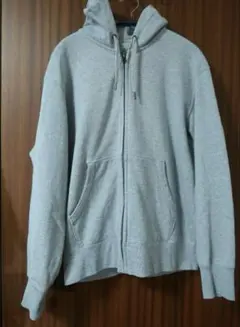 スウェットフルジップパーカ　灰Ｌ　ユニクロ