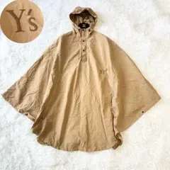 Y’s ワイズ シワ加工フード付きポンチョ ベージュ ヨウジヤマモトのサムネイル