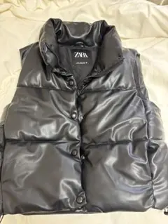 ZARA ブラック ダウンベスト M