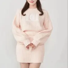 darich キルティングロゴニット セットアップ ピンク