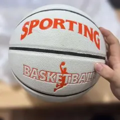 SPORTING 蓄光バスケットボール ホワイト オレンジのサムネイル