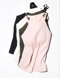 UNIQLO ホルターネックブラタンクトップ ピンク S