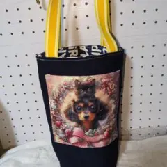 縦長トートバックパネル犬さん両面ハンドメイド