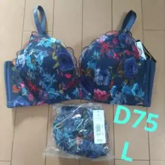 aimerfeel　エメフィール　✧新品✧　超盛ブラ ネイビー 花柄 　ショーツ