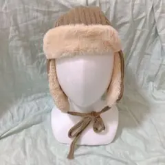 【帽子】ファーニットフライトハット