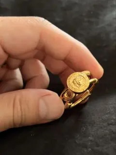 ち*料様 VERSACE セーフティーピンリング メドゥーサ ゴールド サイズ2のサムネイル