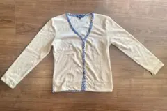 BURBERRY LONDON Vネックカーディガン 長袖　　アイボリー　M
