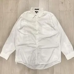 Calvin Klein カルバンクライン　白　長袖シャツ　開襟シャツ　古着　Lのサムネイル