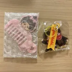 Monchhichi ２連アクリルめじるしチャーム　コームキーホルダー