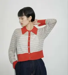 最終値下げADAM ET ROPE FEMME ストライプニット