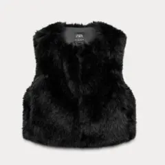 ZARA フェイクファーショートベスト