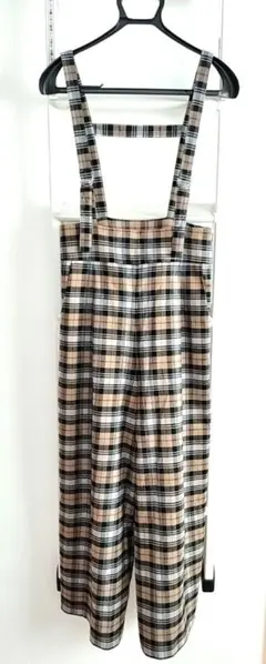 JEANASISチェック柄サロペット 可愛い フリーサイズ