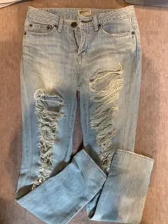 値下げ中  moussy ダメージデニム 25インチ