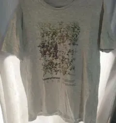 Design グラニフ ボタニカル柄 花 　　　　Tシャツ 半袖 グレー