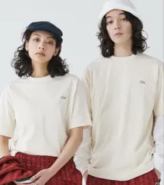 LACOSTE ワンポイントロゴTシャツ 白 メンズusXS レディースM