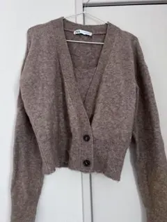 ZARA ボタン留めダブルブレスト仕様ニットカーディガン　ビスチェ