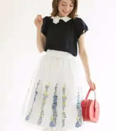 tocco closet　 フレアスカート ホワイト