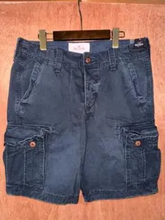 新品Hollisterホリスターカーゴショートパンツネイビー