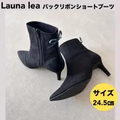 ★ Launa lea ラウナレア バックリボンショートブーツ ブラック 黒 靴のサムネイル