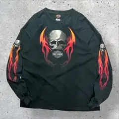 00s HARLEY-DAVIDSON USA製 Flame L/S Tee