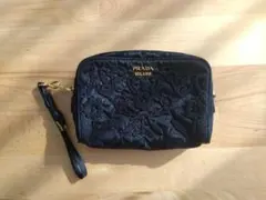 PRADA　プラダ　刺繍ポーチ　花柄