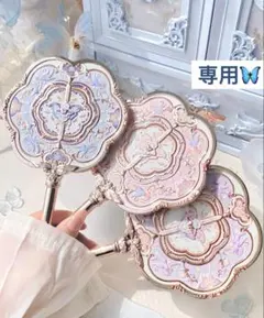 咲様専用　フラワーノーズ　胡蝶雲肩シリーズ　ハンドミラー3点　チークブラシ2点