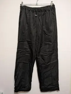 ブラック カジュアルパンツ ウエストゴムLサイズ
