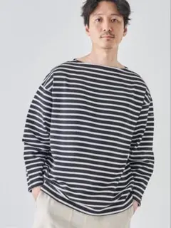 SAINT JAMES 長袖カットソー 黒白ストライプ