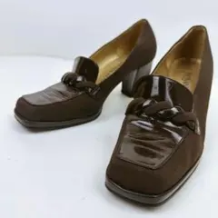 Yves Saint Laurent パンプス チャンキーヒール 23.0㎝