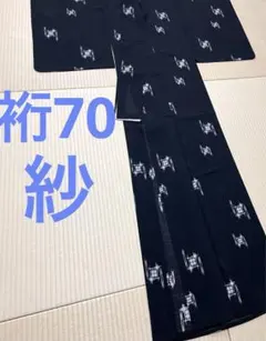 紗 黒白 モノトーン 化繊のサムネイル