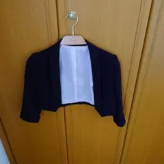 JUSGLITTY　ショートジャケット ボレロ 7部袖 フォーマル 結婚式 黒