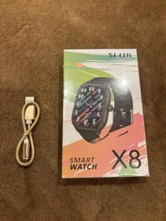 （新品、未使用）SLUB スマートウォッチ X8 本体 充電ケーブル付き ピンク