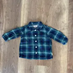 MIKIHOUSE FIRST ネイビー系チェックシャツ