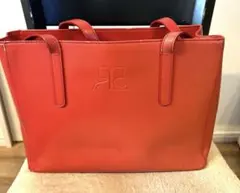 Courrèges レザー トートバッグ 赤のサムネイル