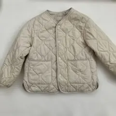 ユニクロ　キルティングジャケット ベージュ 130