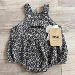 fmb コラボ　豹柄　オーバーオール　80 バースデイ　グレー