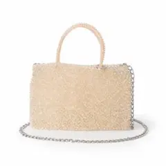 アンテプリマ ステッラホワイト ハンドバッグ ワイヤーバッグ Dカン付き