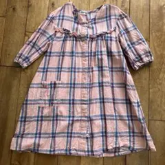 RAG MART チェック柄 長袖ワンピース 120