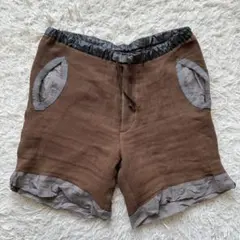 kolor ハーフパンツ　ショート　メッシュ　ナイロン　異素材　ブラウンのサムネイル