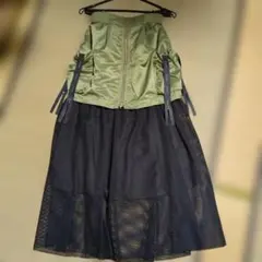 RISLEY　リズレー カーキと黒のロングスカートのサムネイル