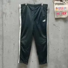 90's old "PUMA プーマ" BLACKトラックパンツ 万国旗タグ Lのサムネイル