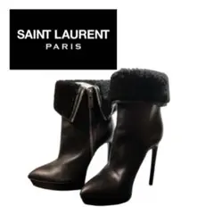 【値下げ】 Saint Laurent サンローラン ヒール ブーツ EU39のサムネイル
